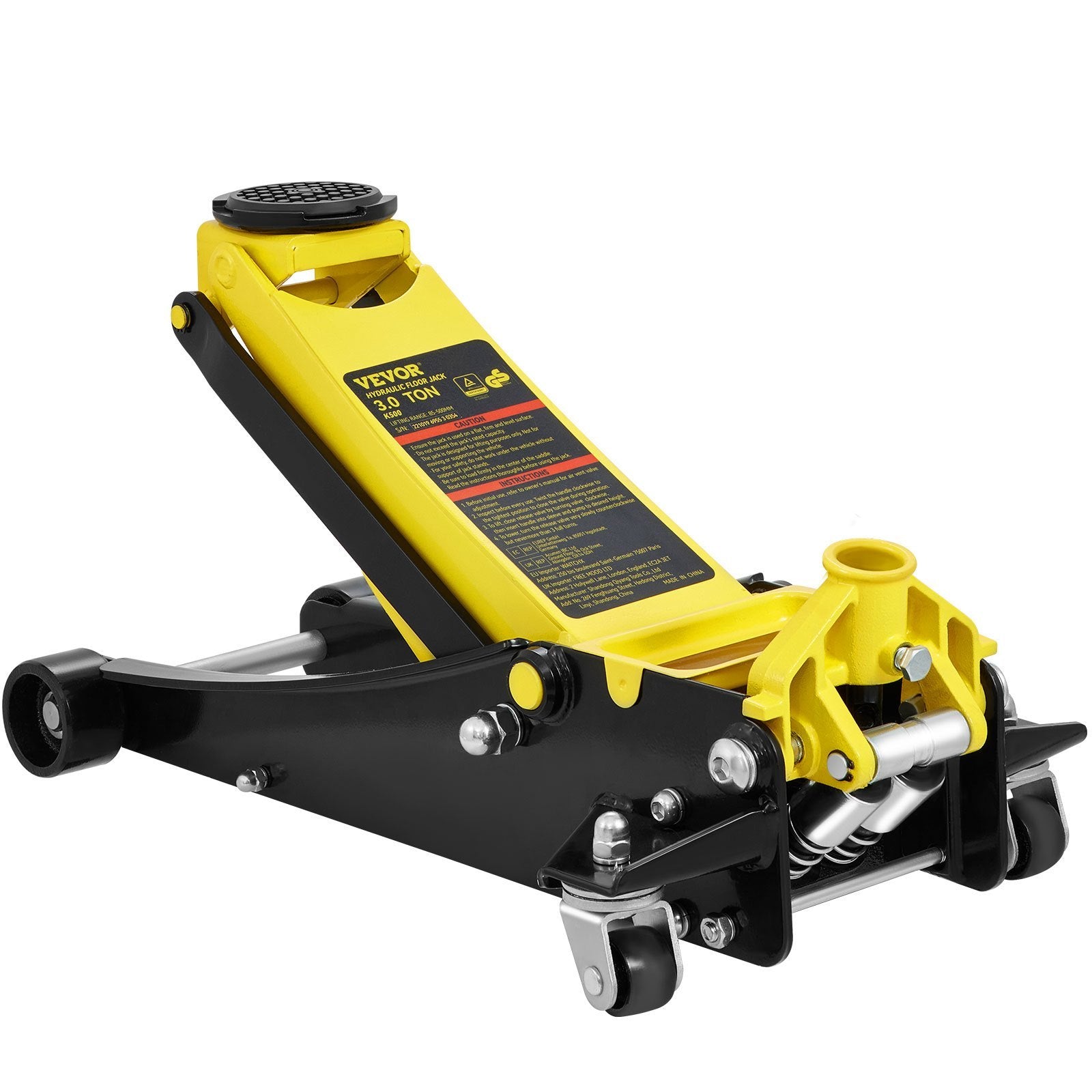 VEVOR Floor Jack, 3 Ton Low Profile Hydraulic Floor Jack