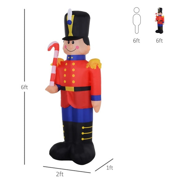 Inflatable Nutcracker Toy Soldier (6 ft)