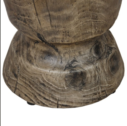 yoonyo 14.6 x 17 in Wood Grain Decorative Side Table