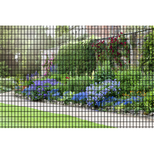 24in x 50ft Black Vinyl-Coated Hardware Cloth 2" x 3" 16GA Welded Wire Mesh Fence