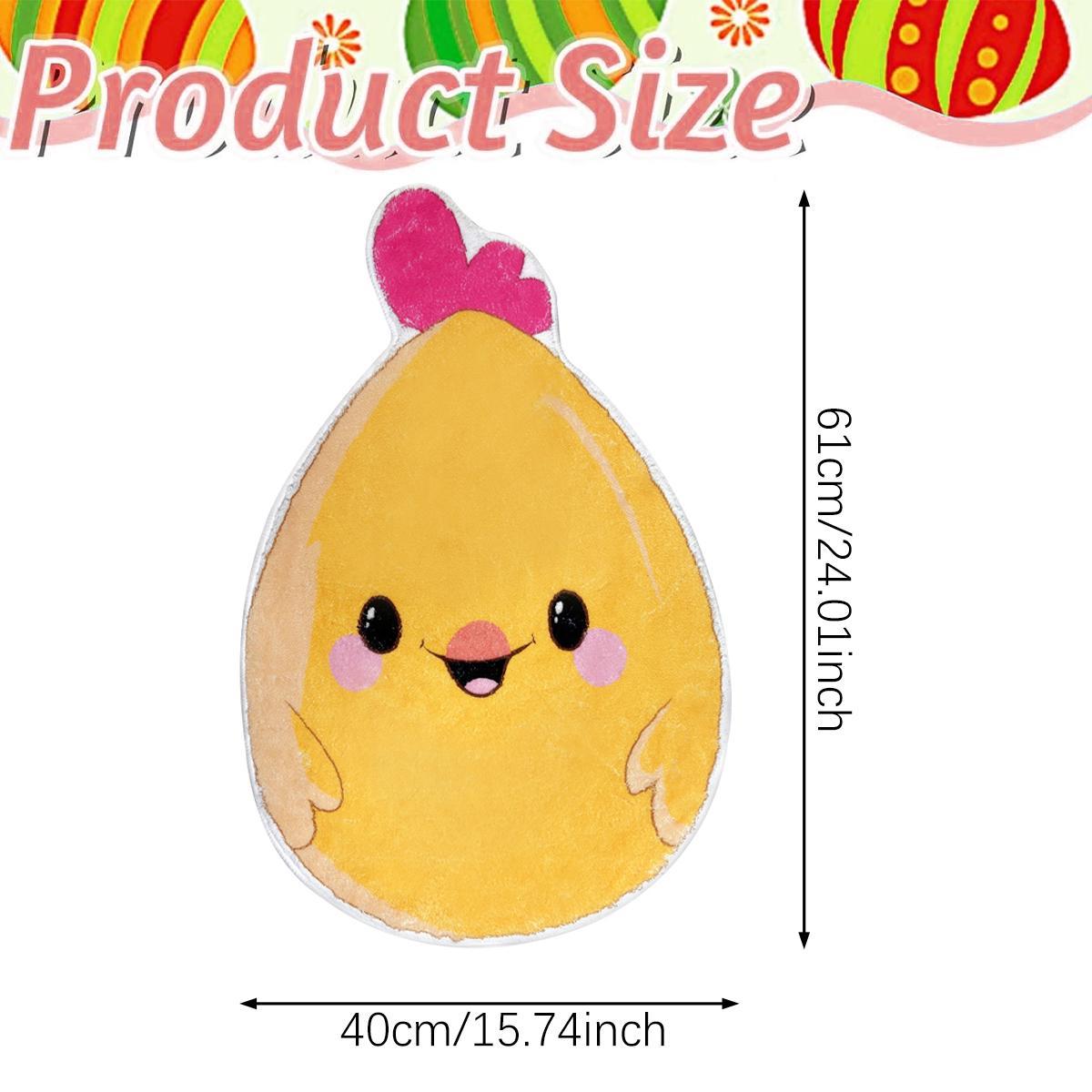Beisi Easter Chick Doormat — Cute Chick Pattern, Festive Door Mat