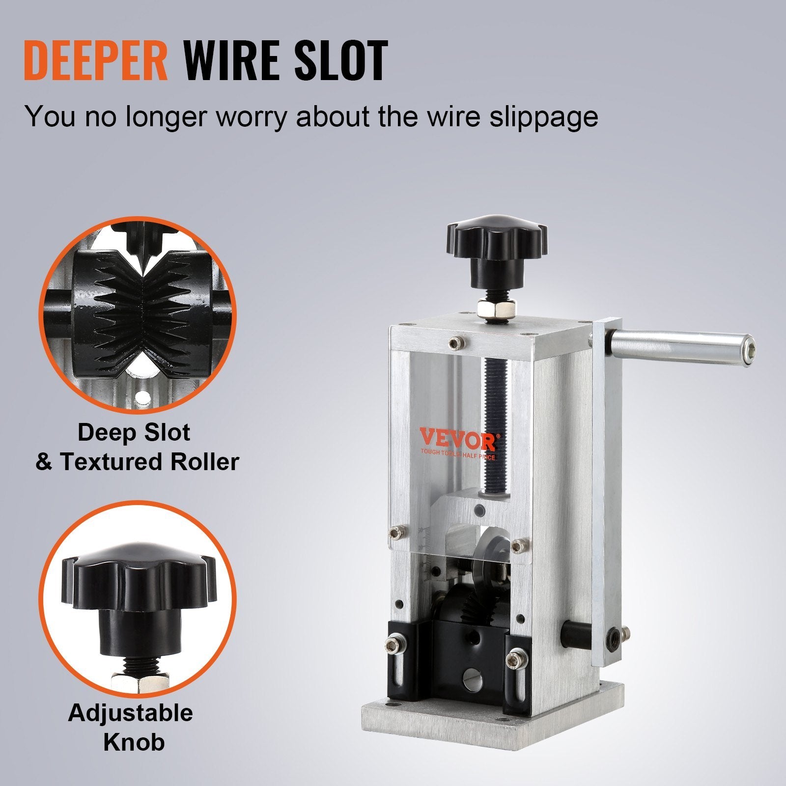 VEVOR Manual Wire Stripping Machine, Copper Stripper — Hand Crank or Drill Powered