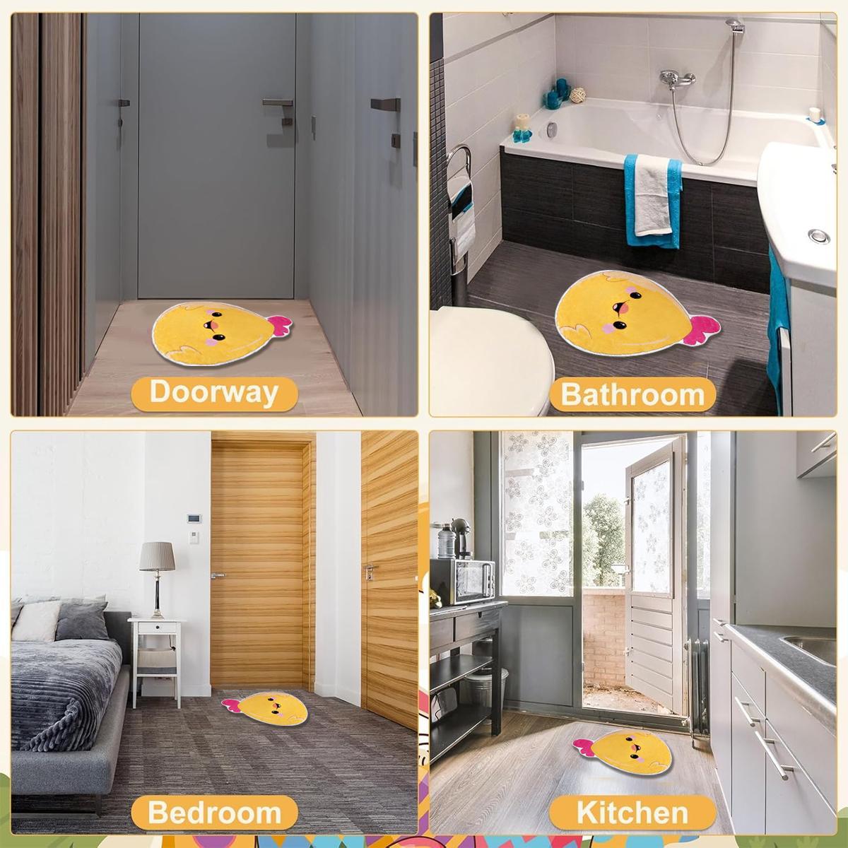 Beisi Easter Chick Doormat — Cute Chick Pattern, Festive Door Mat