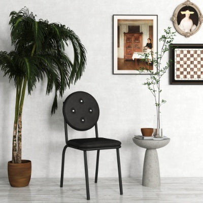 4-piece Bar Stools, Faux Leather Dining Chairs With Waterproof Surface And Metal Legs, Easy To Assemble, Suitable For Kitchen, Dining Room And Living Room