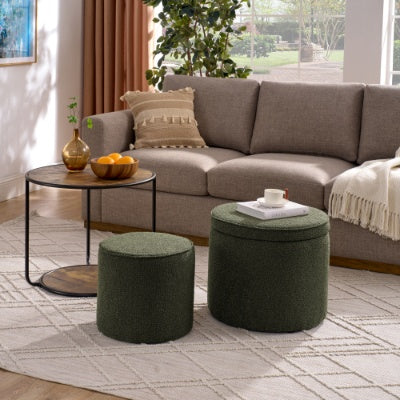 CYDD Multi-Functional Ottoman & Table Set with Storage Drum Stool