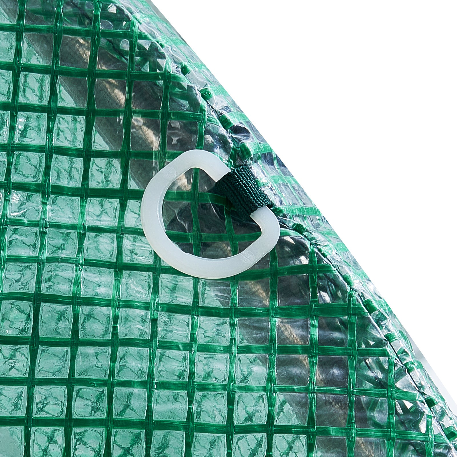 VEVOR Walk-in Tunnel Greenhouse 27.38x9.5x7.38ft Galvanized Frame PE Cover Green