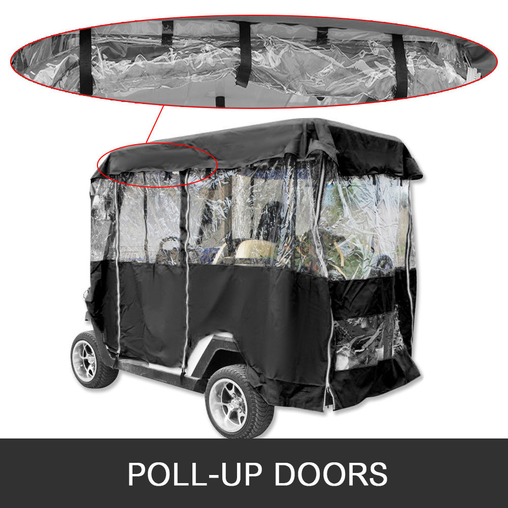 VEVOR Golf Cart Enclosure, 4Person Golf Cart Cover, 4Sided Fairway Deluxe, 300D Waterproof Driving Enclosure With Transparent Windows