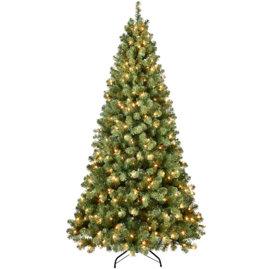 Prelit PVC Memory Wire Christmas Tree — 5 / 6 / 7 / 8 / 9 ft