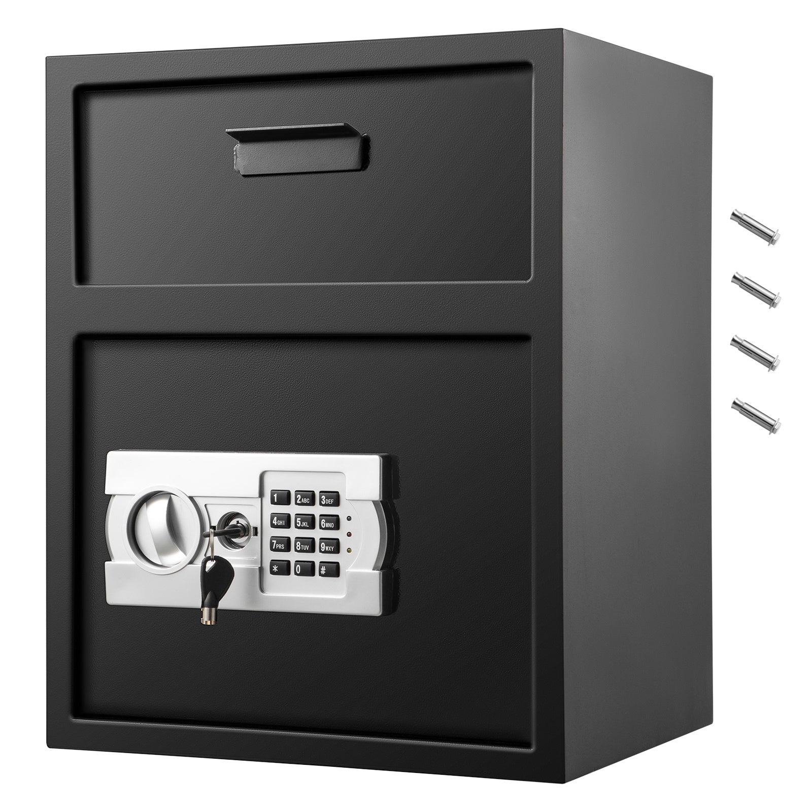 VEVOR 1.7 cu ft Digital Depository Safe — Electronic Code Lock with Deposit Slot & 2 Emergency Keys