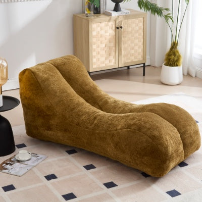 Coocosh bean bag chair features soft sponge padding and a stylish brown color, designed for relaxation during streaming sessions or as a lounge seat in modern homes.