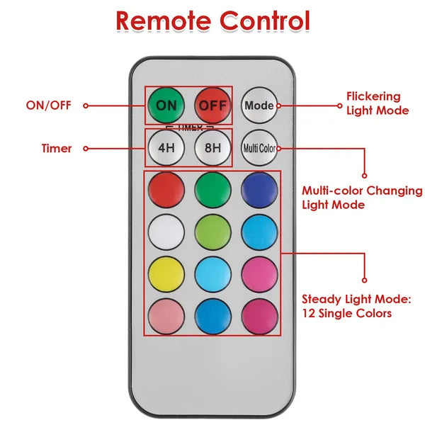 Christmas Flameless LED Candles — Deer Pattern, Remote & Timer (3 pcs)