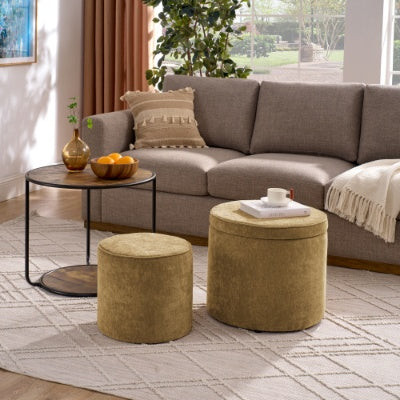CYDD Multi-Functional Ottoman & Table Set with Storage Drum Stool