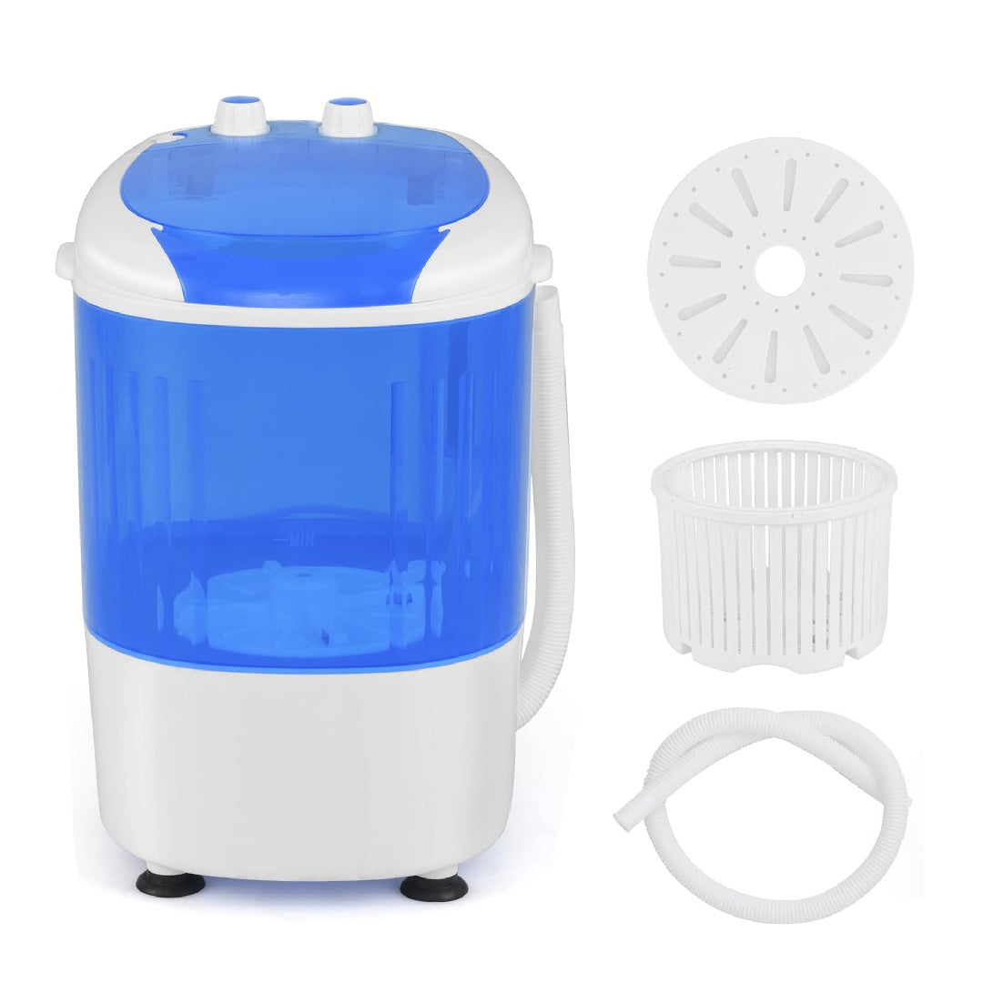 Portable Mini Washer with Spin Dryer — 5.5 lb Capacity (Compact for Apartments, RVs & Dorms)