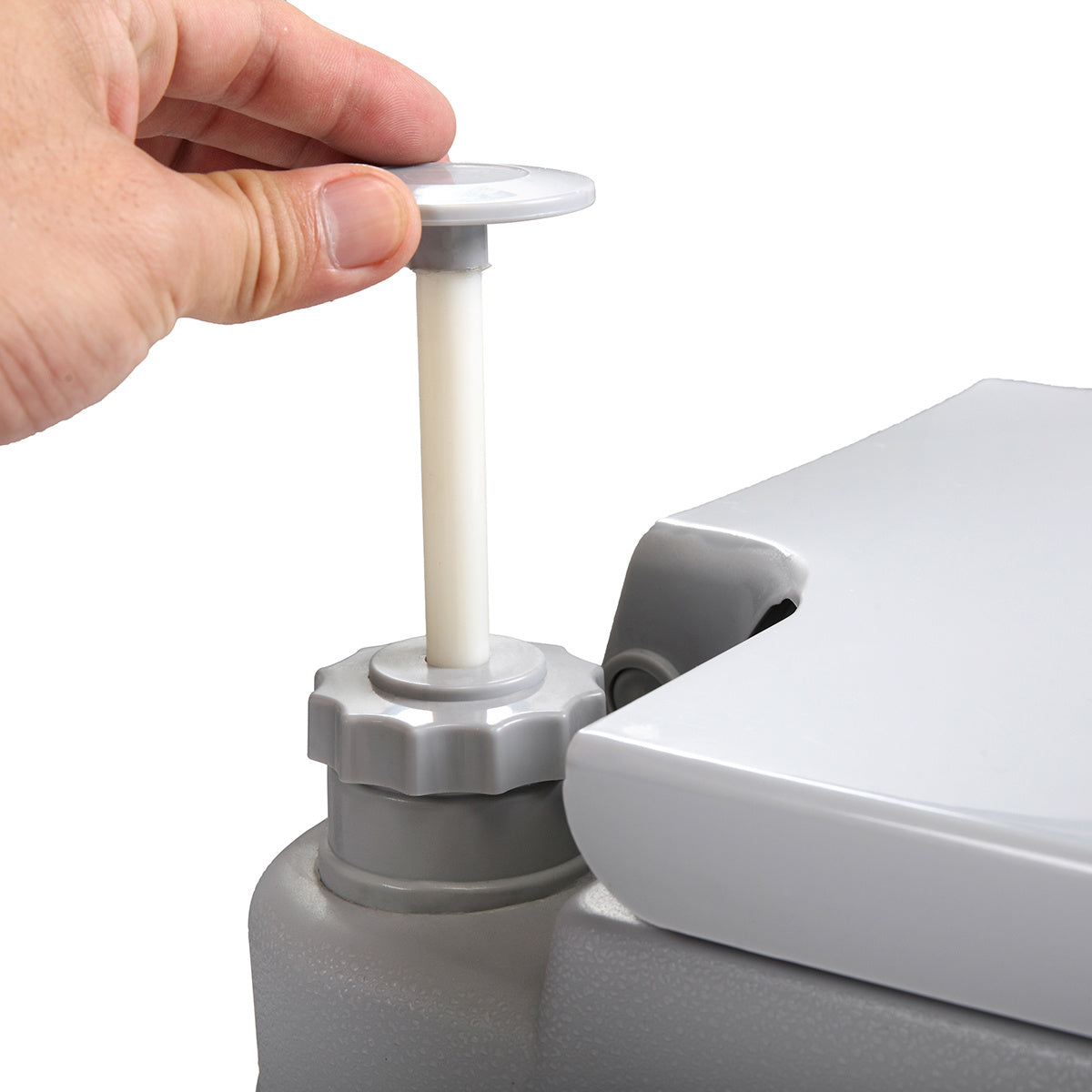 5 Gallon Portable Toilet for Outdoor Camping & Travel Flush Potty (Gray)