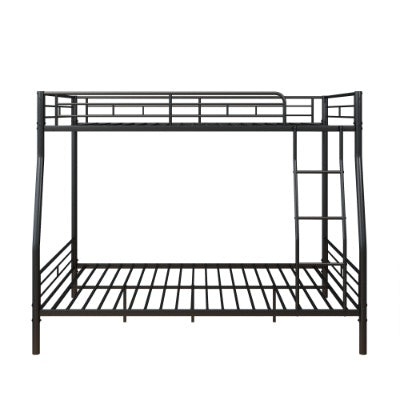 Heavy Duty Metal Bunk Bed Full Over Queen Frame for Adults - Noise Free, No Box Spring