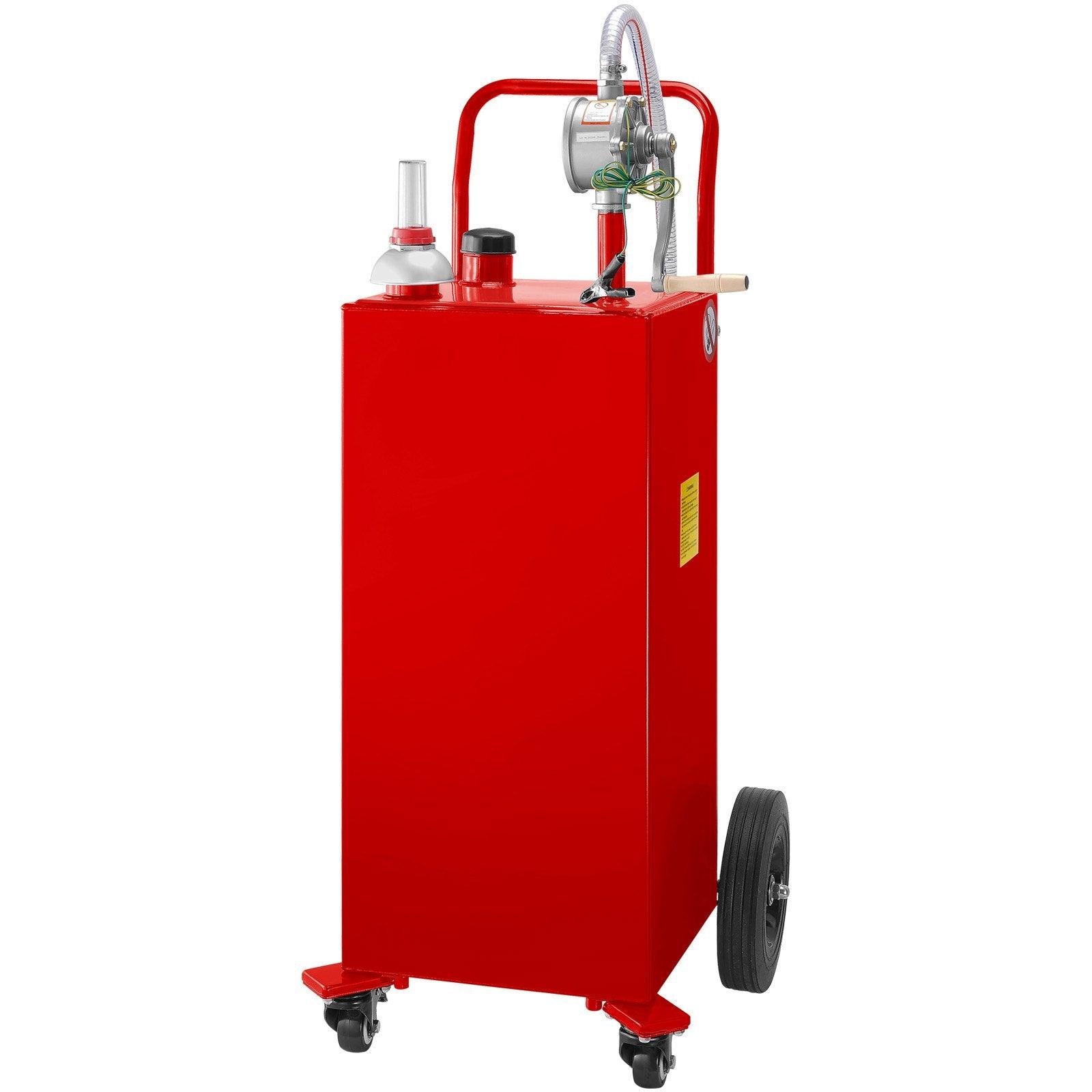 VEVOR Fuel Caddy, 35 Gallon Gas Storage Tank on 4 Wheels, Red