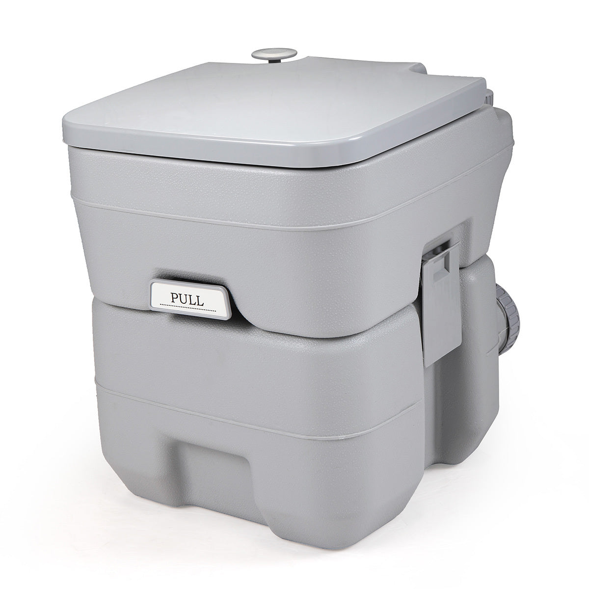 5 Gallon Portable Toilet for Outdoor Camping & Travel Flush Potty (Gray)