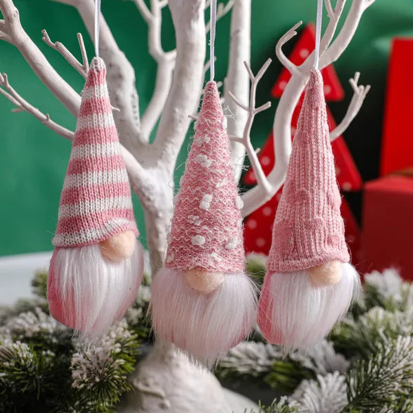 12 Pcs Christmas Gnomes Hanging Ornaments Tomte Plush Faceless Gnome Xmas Tree Wall Table Decor