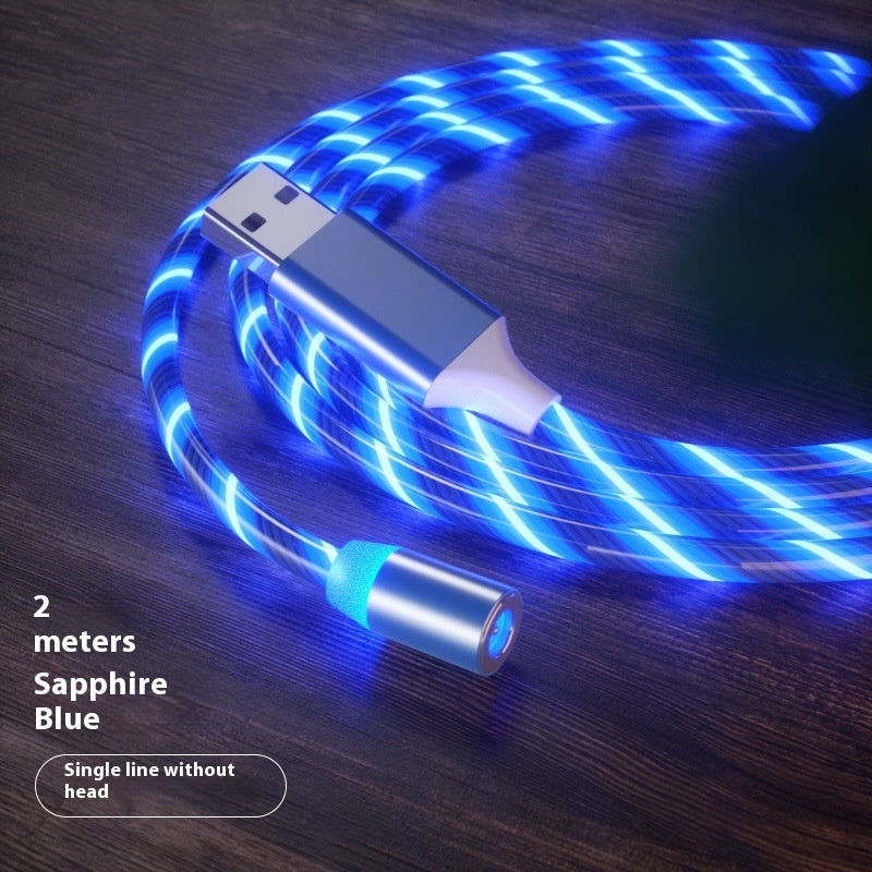 Magnetic 3-in-1 Charging Cable with LED – USB-A to USB-C / Micro-USB / Lightning (1 m / 2 m)