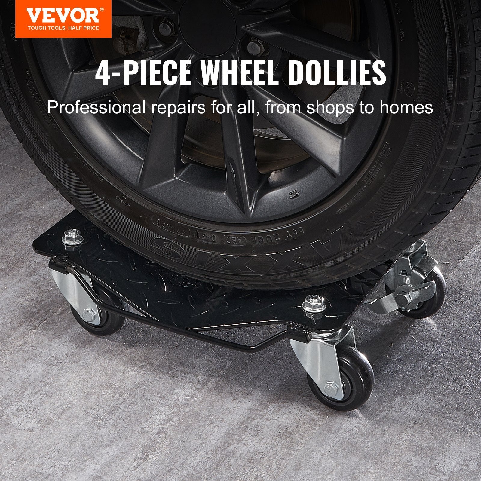 VEVOR Wheel Dolly, 6000 Lbs 2722 Kg Car Moving Dolly, Set of 4