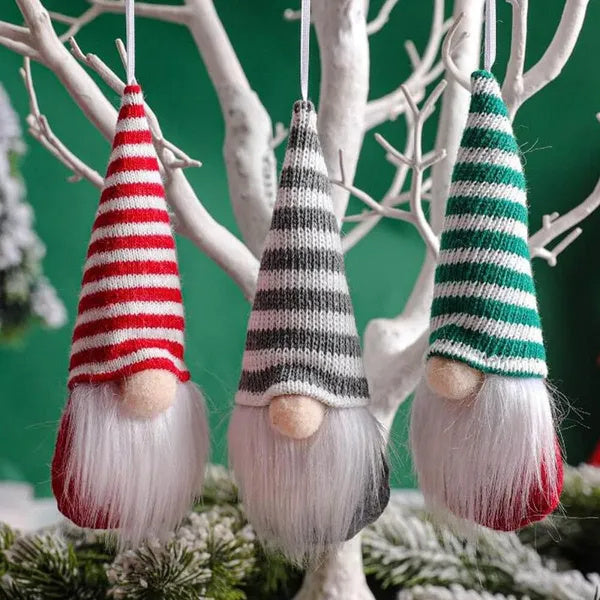 12 Pcs Christmas Gnomes Hanging Ornaments Tomte Plush Faceless Gnome Xmas Tree Wall Table Decor