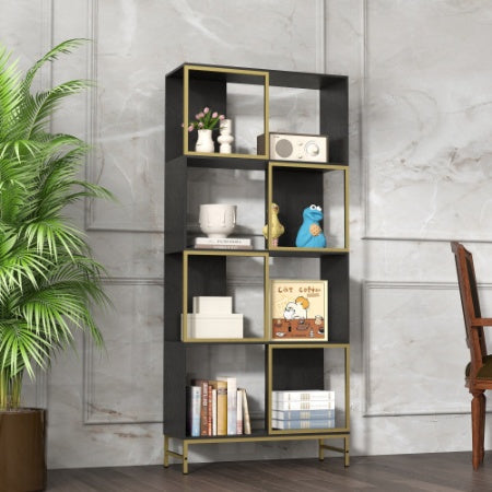 4-Tier Storage Shelves, Bookcase Display Storage Shelf Corner Shelf For Small Space, Living Room