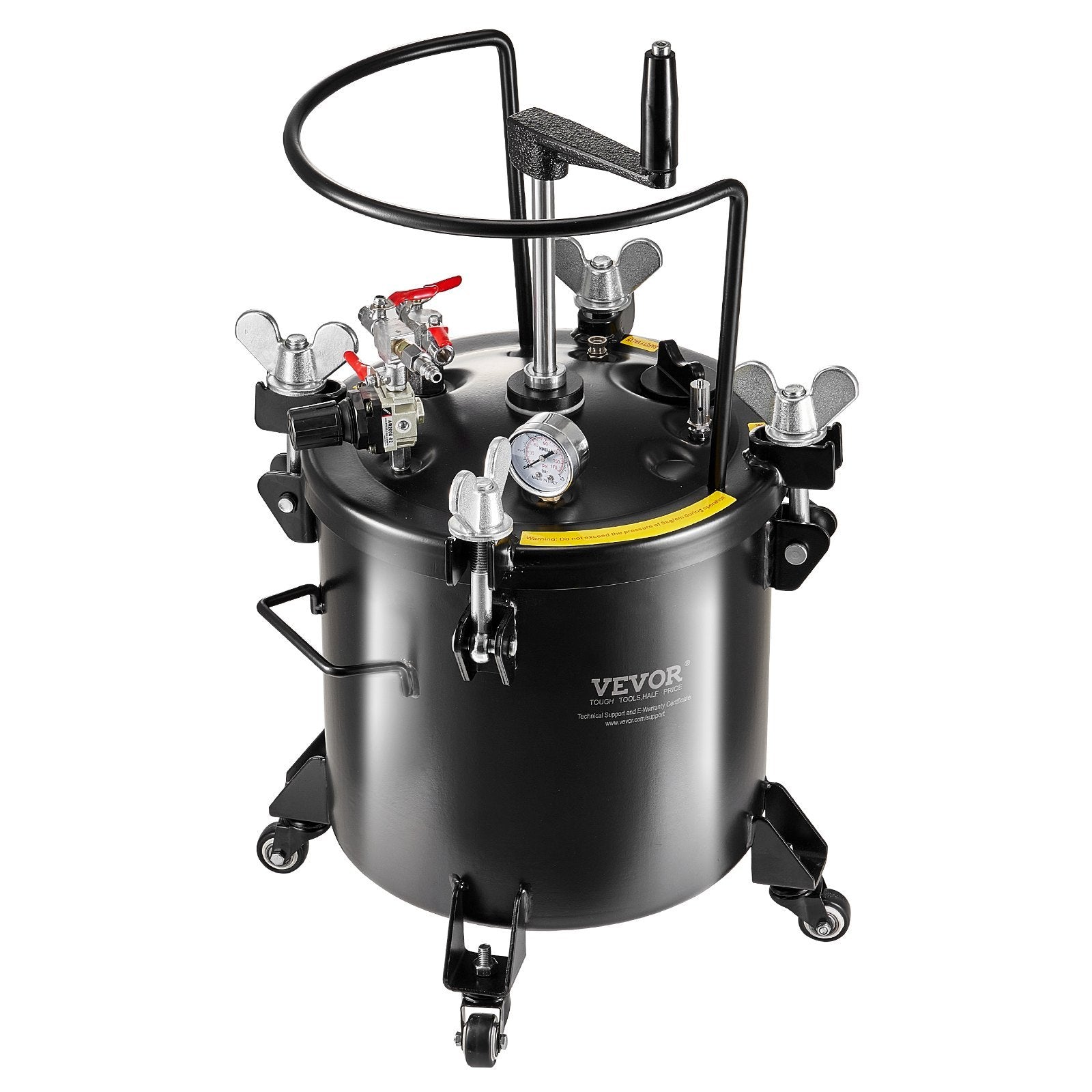 VEVOR Spray Paint Pressure Pot Tank 20L (5gal) With Casters