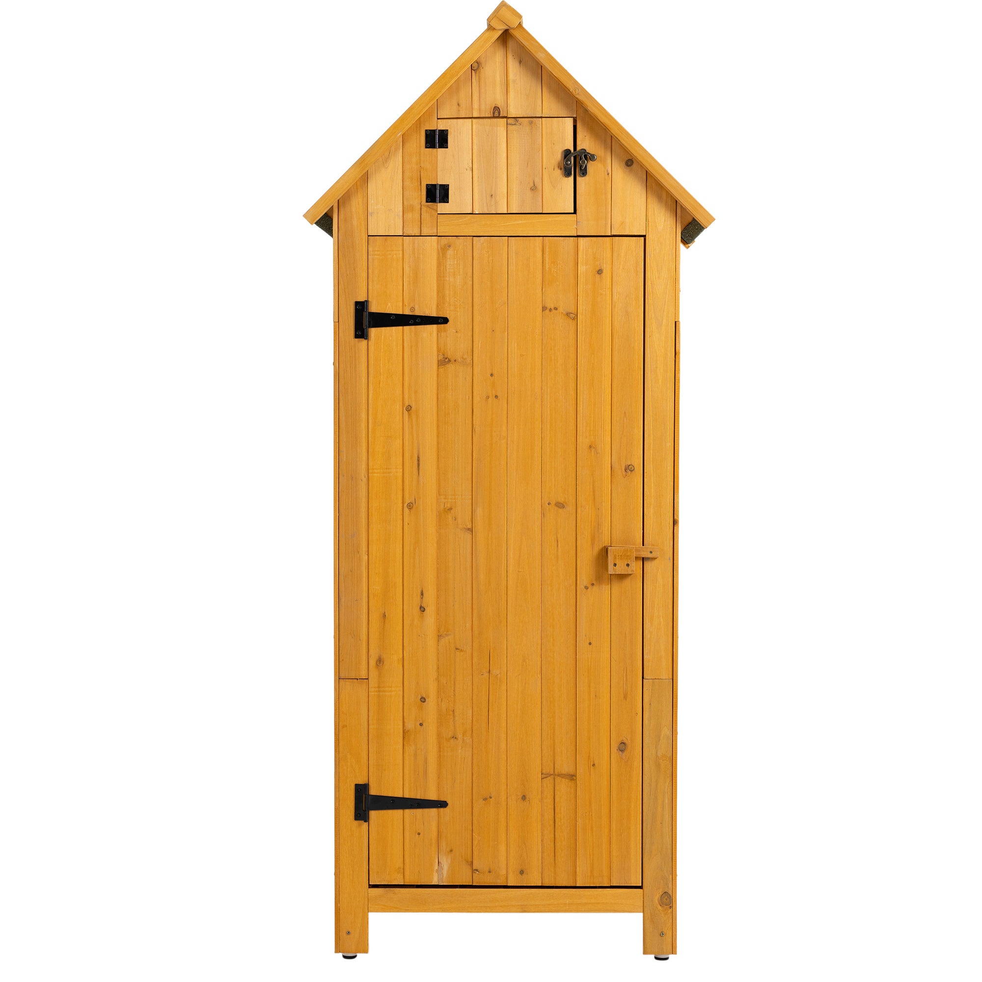 Outdoor Storage Cabinet Tool Shed Wooden Garden Shed - Natural