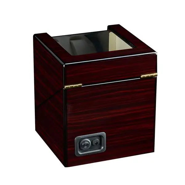 Coocosh double watch winder wooden display case, featuring a high-gloss finish and elegant design, ensures your timepieces are meticulously cared for with whisper-quiet rotation, enhancing both functionality and sophistication in any luxury setting.