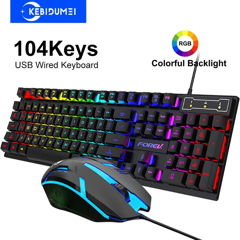 Coocosh RGB wired mechanical gaming keyboard with 104 keys, featuring a customizable backlight that illuminates your gaming setup. Enhance your performance and style, empowering seamless gameplay with tactile precision and durable design.
