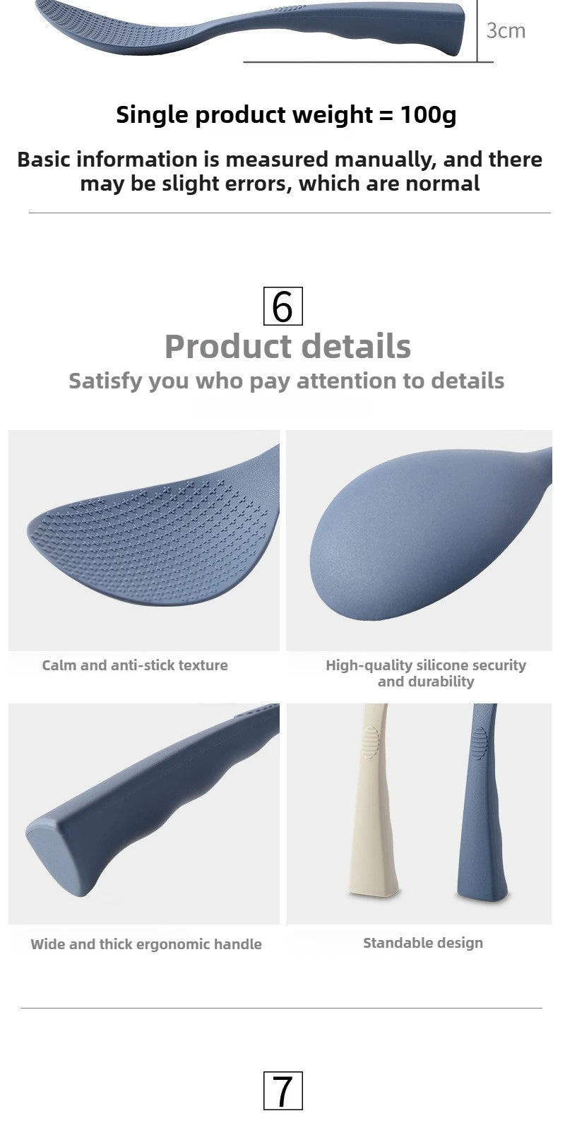 Coocosh heat-resistant silicone rice spoon, featuring a non-stick design and ergonomic grip, seamlessly serves rice while adding elegance to your kitchen. Perfect for effortless cooking, it combines functionality with style for culinary enthusiasts.