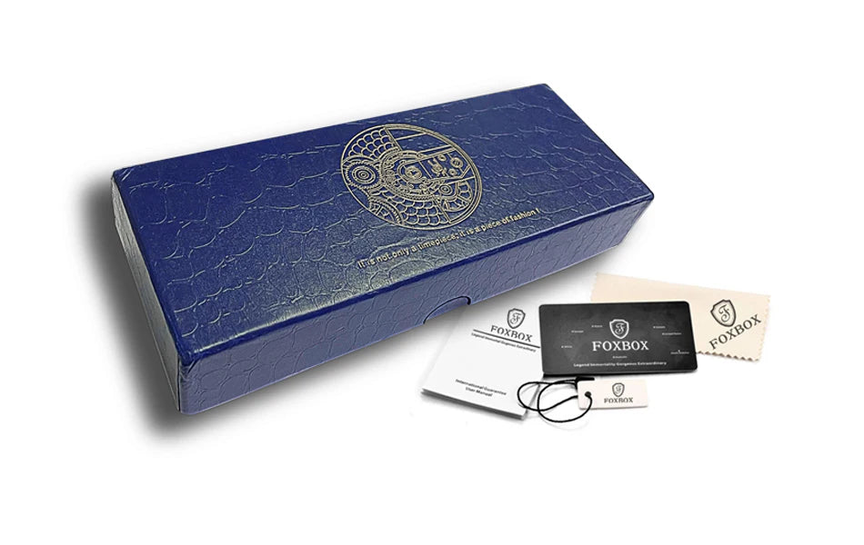 Coocosh luxurious FOXBOX Business Diver Watch, featuring a sophisticated chronograph with luminous hands and hardlex dial. Perfectly blends precision and style, creating an essential accessory for outdoor adventures and professional settings alike.