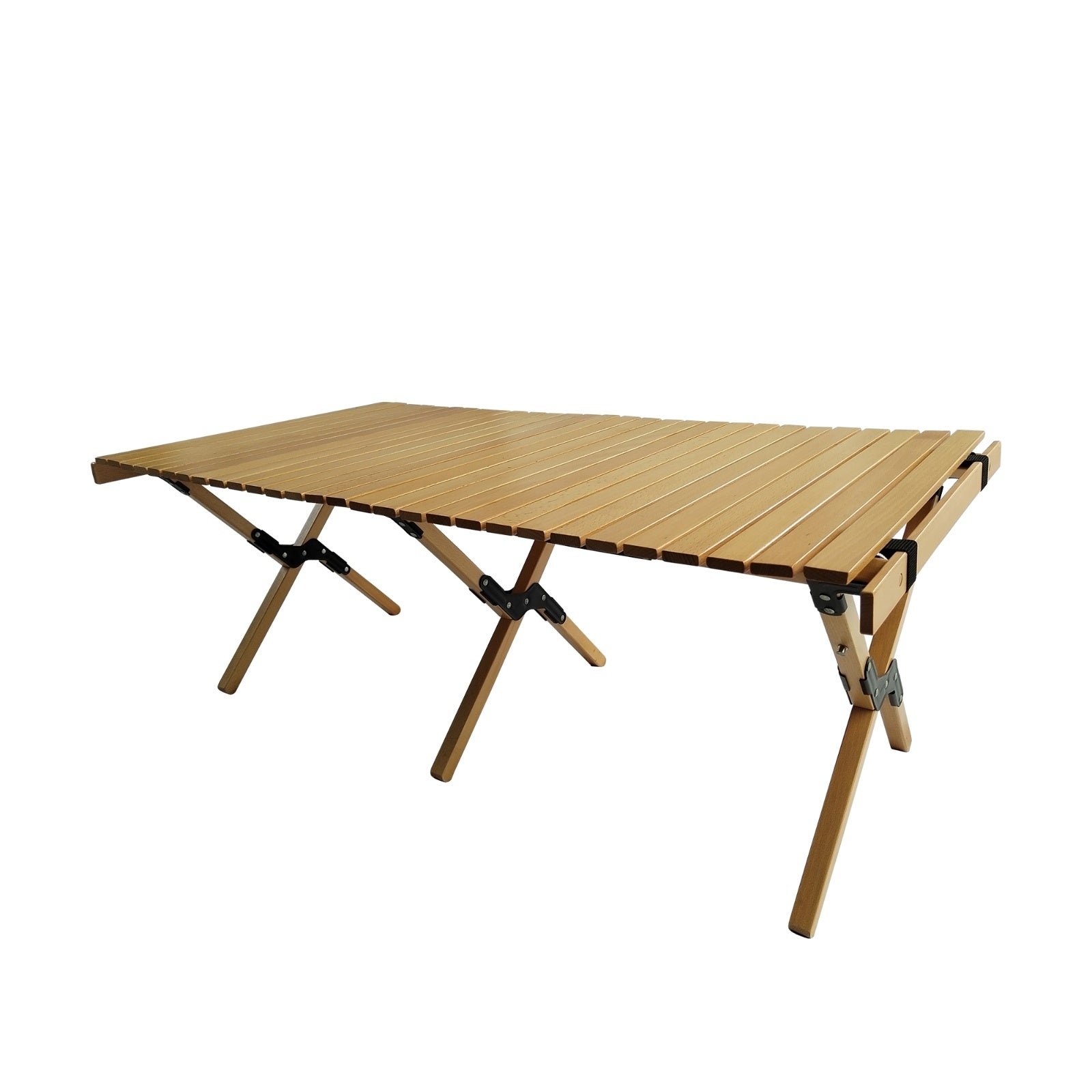 Coocosh wooden dining table emphasizes a compact and foldable structure, made of durable wood, seamlessly enhancing both indoor and outdoor dining experiences.