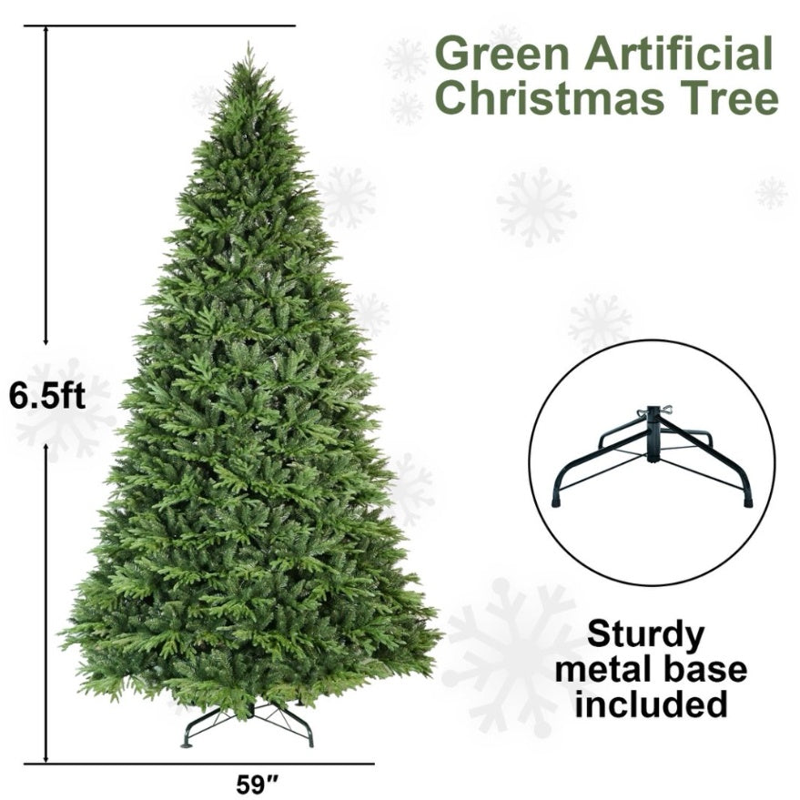 fulian 4ft PE PVC Hybrid Automatic Christmas Tree - Hinged Branches