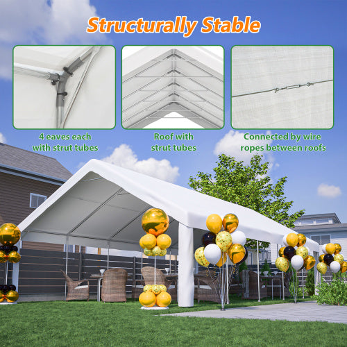 20x32 FT Party Tent With 3 Storage Bags & Removable Sidewalls, Outdoor Canopy Gazebo