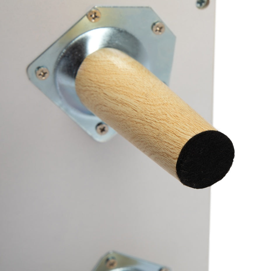 Set Of 2 Bedside Cupboards With 1 Drawer & Storage Shelf For Indoor Use - White