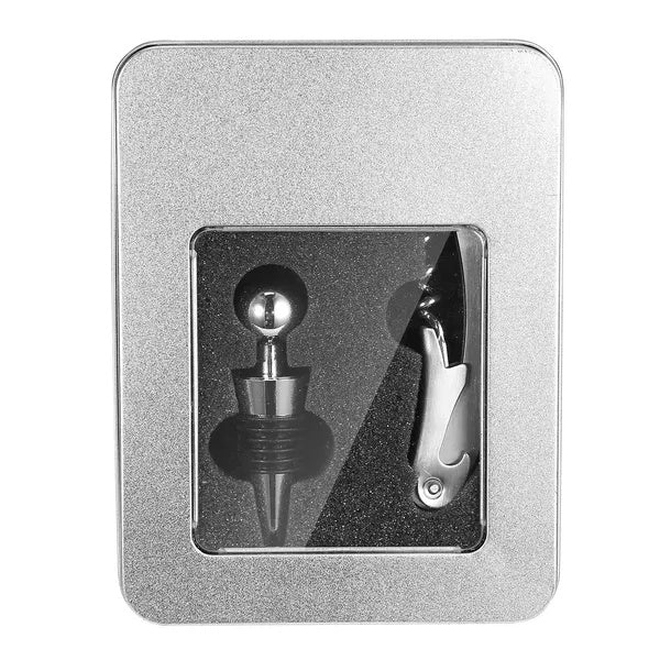 3Pcs Corkscrew Bottle Opener Set Tool Foil Cutter Drip Collar