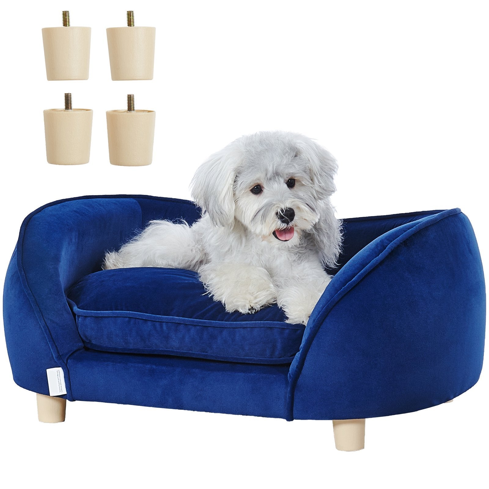 Pet Sofa Dog Couch – Medium Dog Bed, 81 lb Support, Elevated & Plush