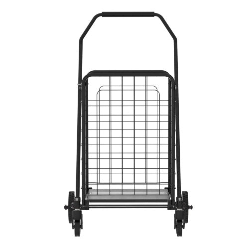 CYDD Foldable Shopping Cart with Double Basket, 360° Wheels