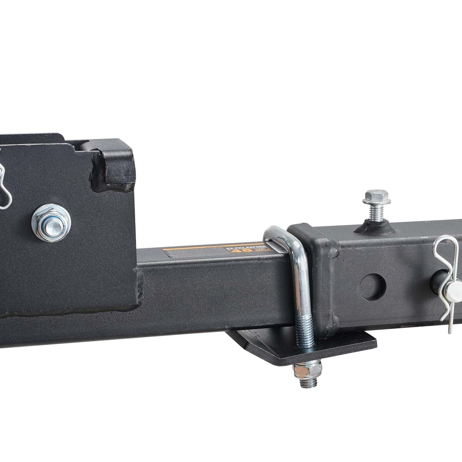 VEVOR Hitch Mount Cargo Carrier, Iron Hitch Cargo Rack With Folding Ramp — 500LBS