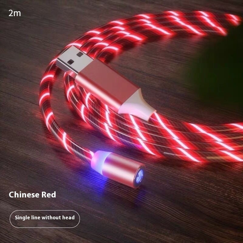 Magnetic 3-in-1 Charging Cable with LED – USB-A to USB-C / Micro-USB / Lightning (1 m / 2 m)