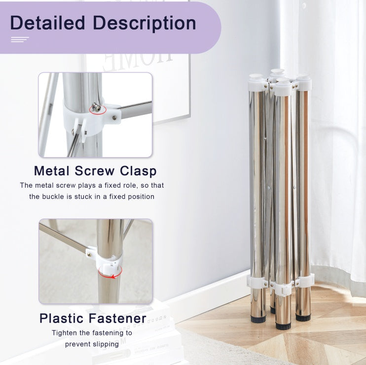 Table Legs Only - Minimalist Silver Stainless Steel Folding Table Frame - Versatile, Space-saving. Folding Table Stand In Silver Stainless Steel