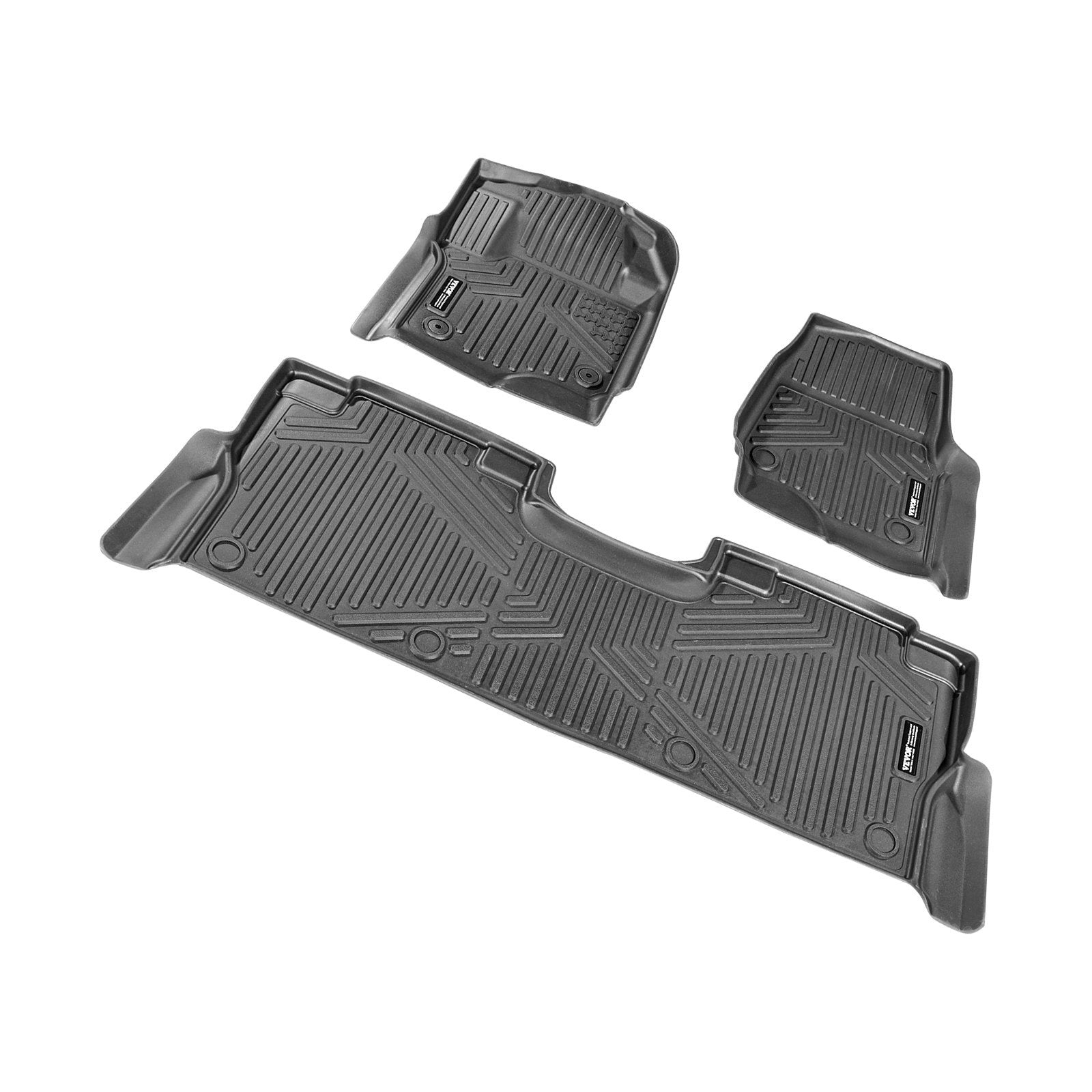 VEVOR Automotive Floor Mats Fits For Ford F-250 F-350 F-450 2017-2022 3 Pcs