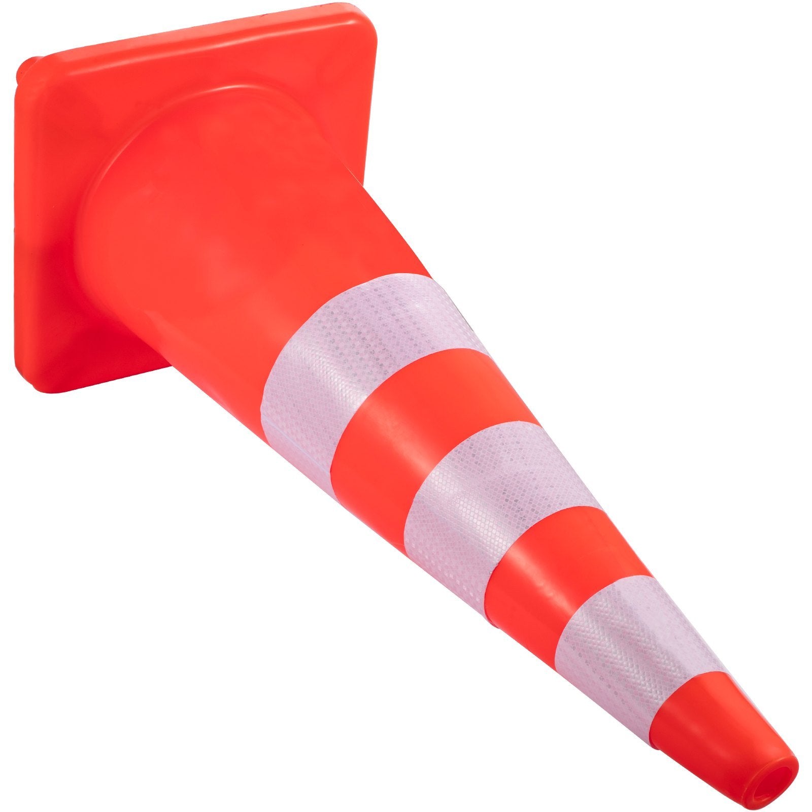 VEVOR Safety Cones, 6-Pack PVC Traffic Cones with Weighted Base & Reflective Collars