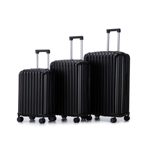 CYDD 3-Piece ABS Spinner Luggage Set (20", 24", 28") with Cup Holder & USB - Wine Red