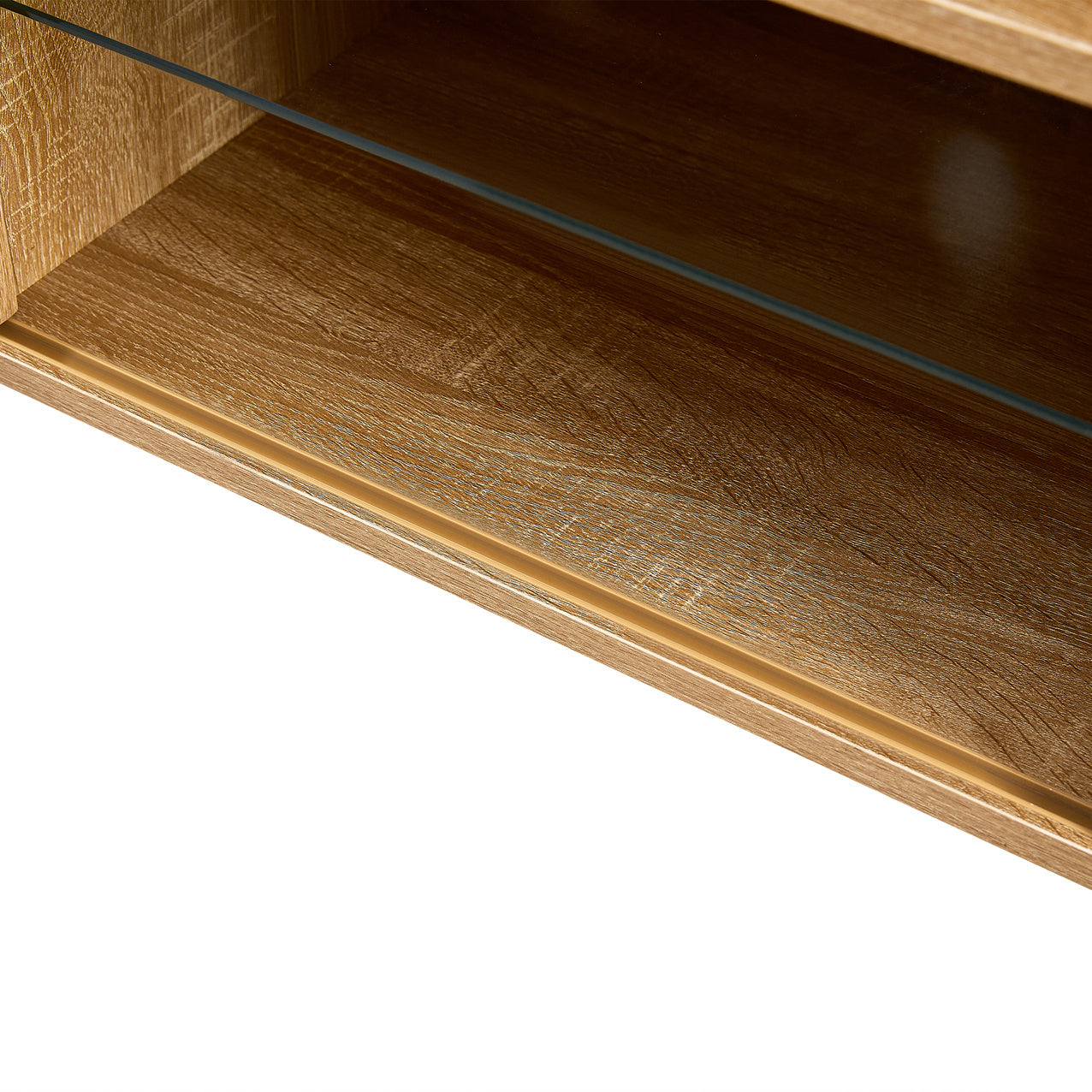 Rattan TV Cabinet Double Sliding Doors TV Console TV Stand For Living Room