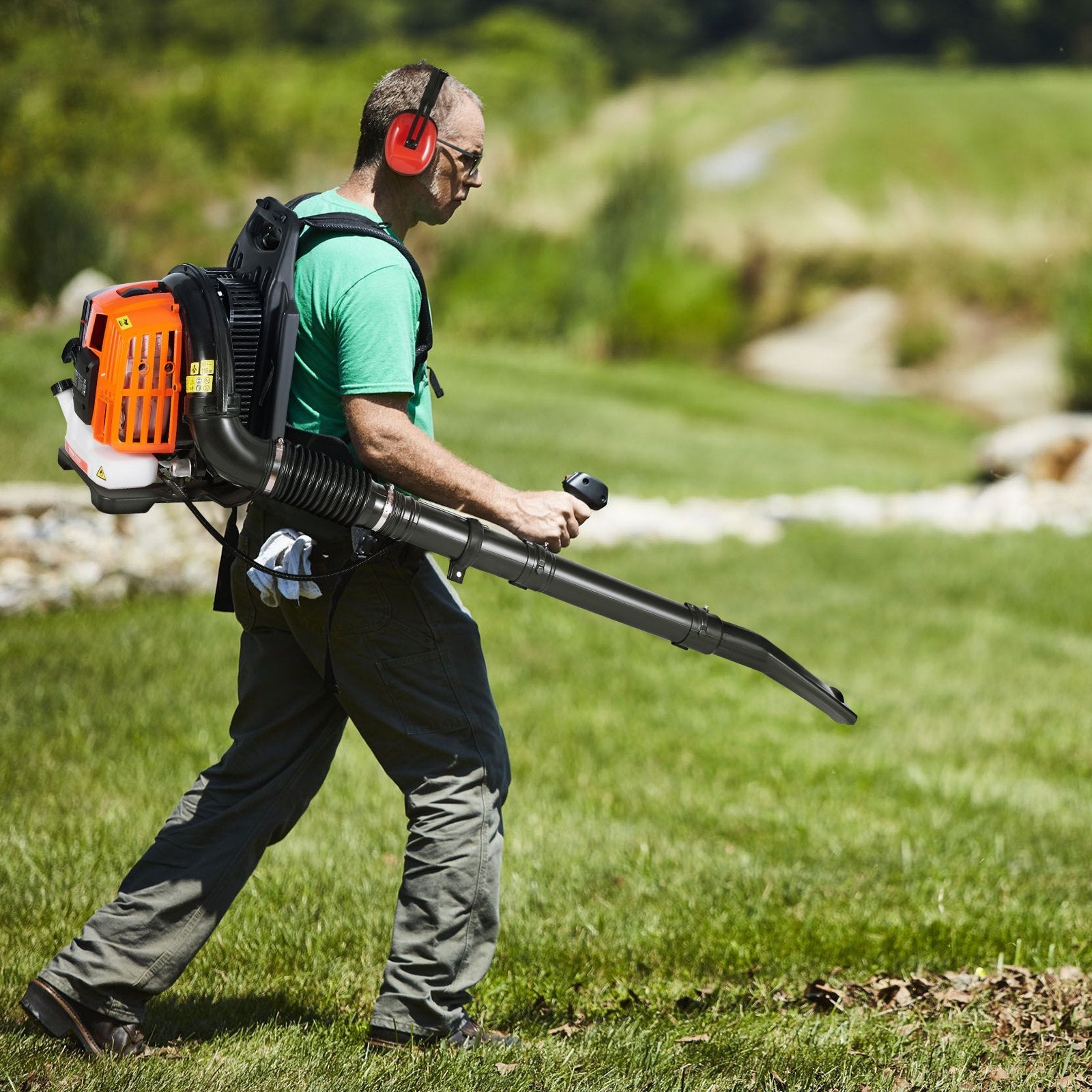 52cc Backpack Leaf Blower – 480 CFM, 175 MPH, 1.37L Tank | VEVOR
