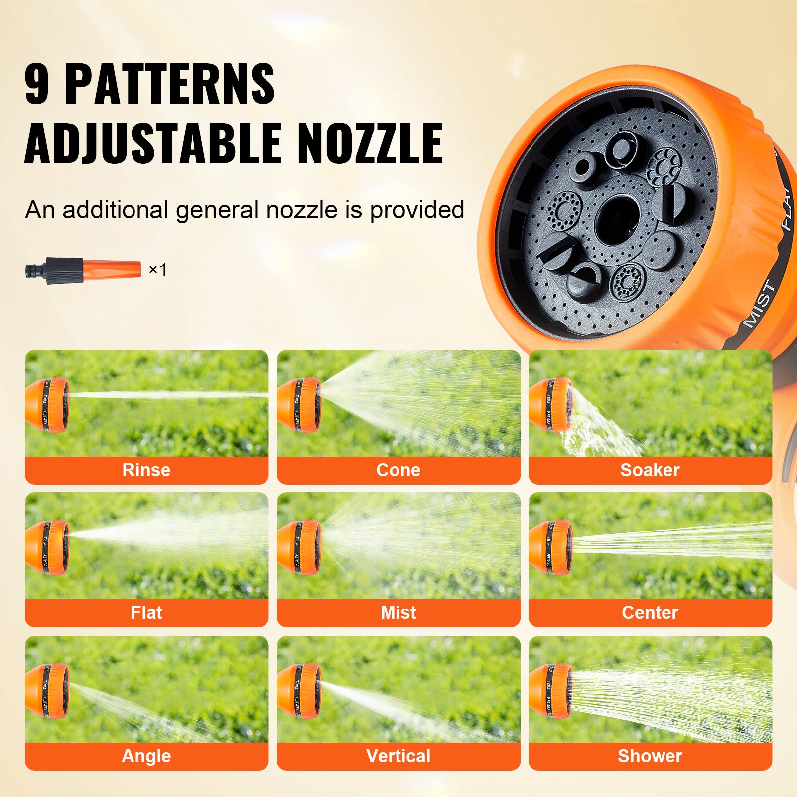 VEVOR Retractable Hose Reel Water Hose Reel 130ft Swivel Wall-Mounted