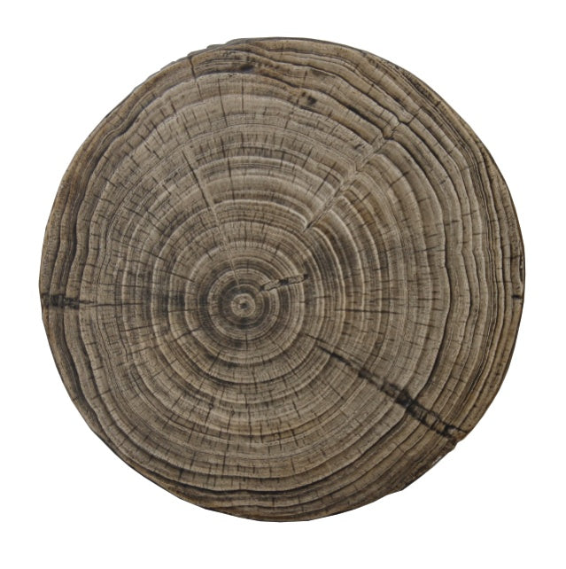 yoonyo 14.6 x 17 in Wood Grain Decorative Side Table