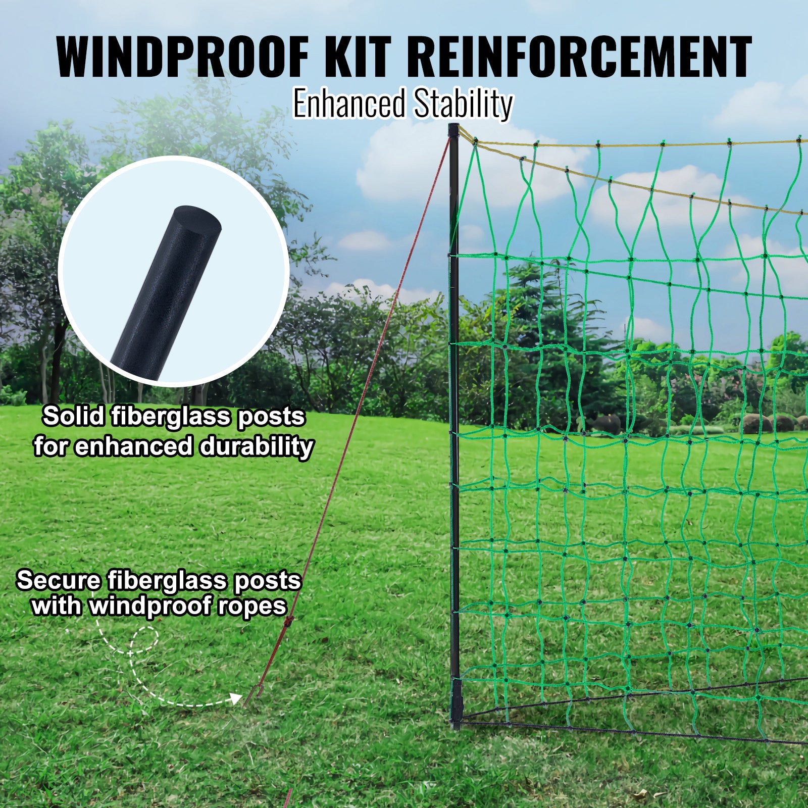 VEVOR Electric Fence Netting, 35 H X 164inch L